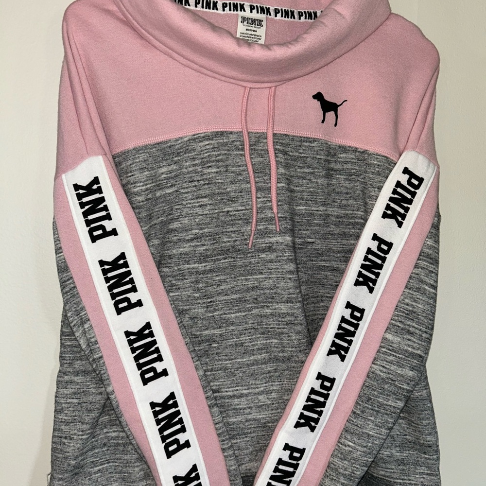 Victoria's Secret Pink and Gray Cowl Neck Sweater - Picture 1 of 4